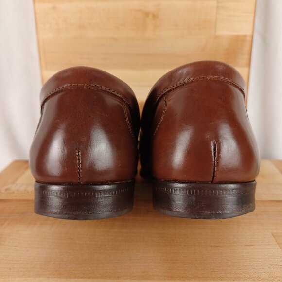 Men’s Vintage Brown Leather Loafers, Size 10D - Picture 8 of 12